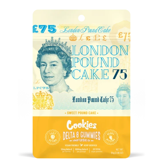 London Pound Cake 75 | Delta 8 50mg GUMMIES 20ct. (1000mg/pack)